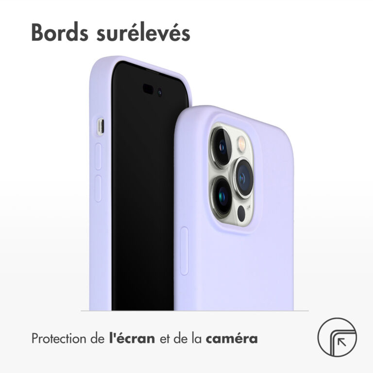 Accezz Liquid Silicone Backcover Apple iPhone 14 Pro Max - Paars - Afbeelding 9