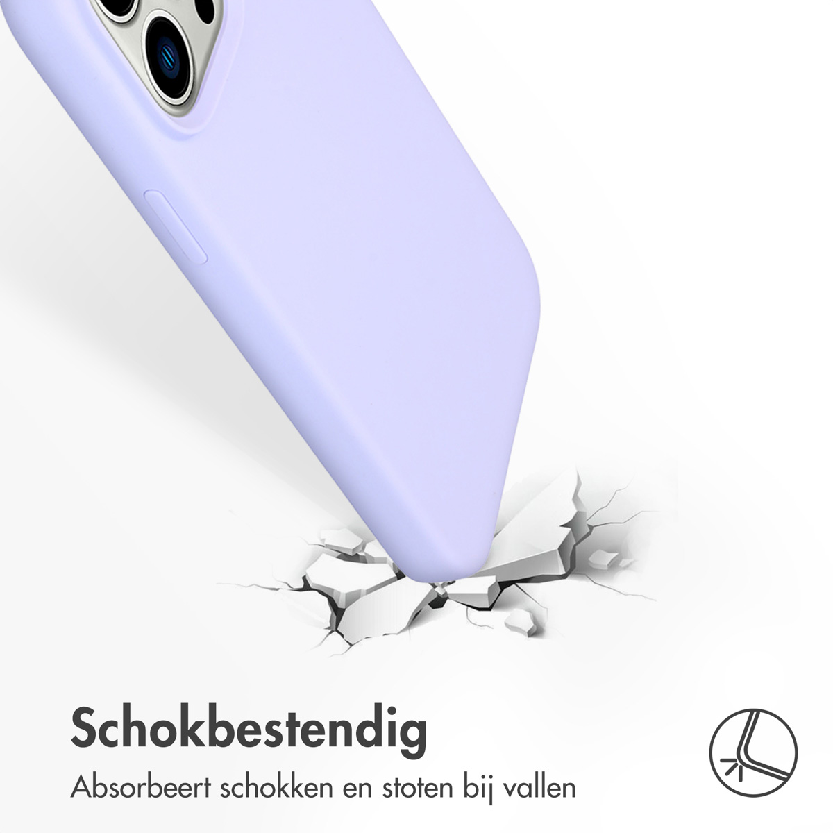 Accezz Liquid Silicone Backcover Apple iPhone 14 Pro Max - Paars - Afbeelding 9