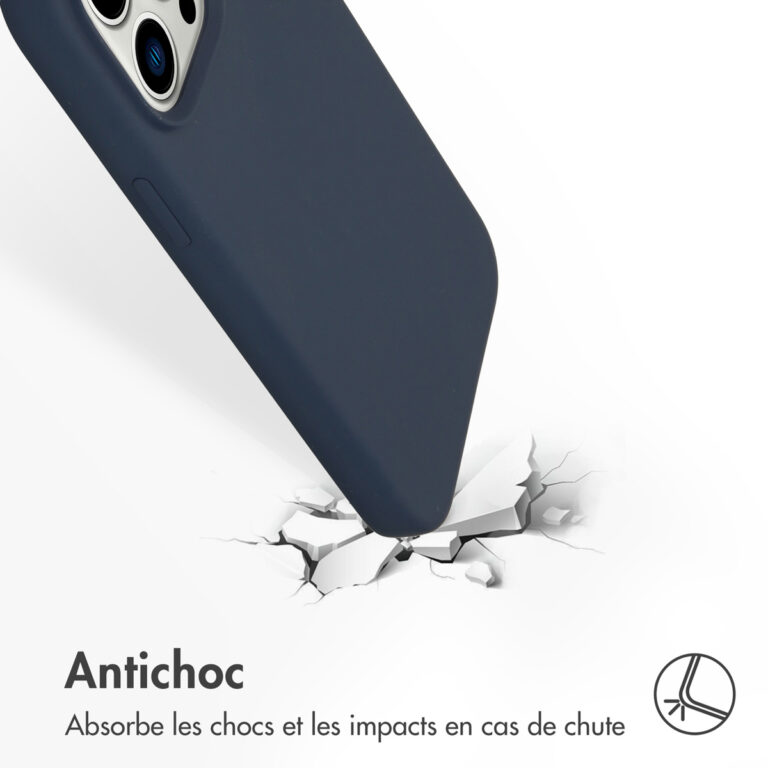 Accezz Liquid Silicone Backcover Apple iPhone 14 Pro Max - Donkerblauw - Afbeelding 6