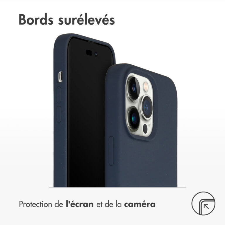 Accezz Liquid Silicone Backcover Apple iPhone 14 Pro Max - Donkerblauw - Afbeelding 5