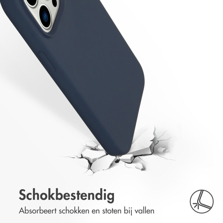 Accezz Liquid Silicone Backcover Apple iPhone 14 Pro Max - Donkerblauw - Afbeelding 3