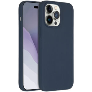 Accezz Liquid Silicone Backcover Apple iPhone 14 Pro Max - Donkerblauw