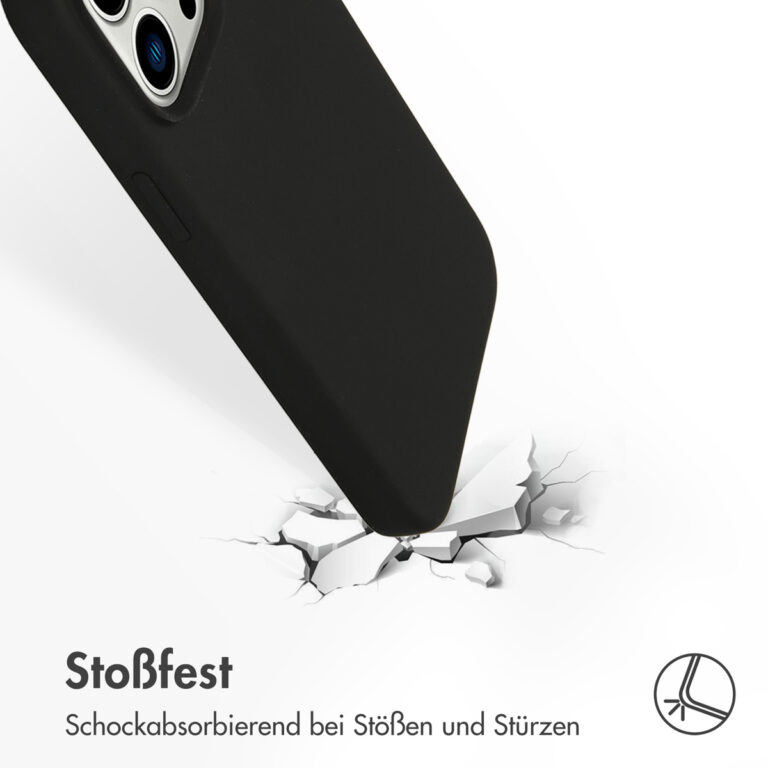 Accezz Liquid Silicone Backcover Apple iPhone 14 Pro Max - Zwart - Afbeelding 9