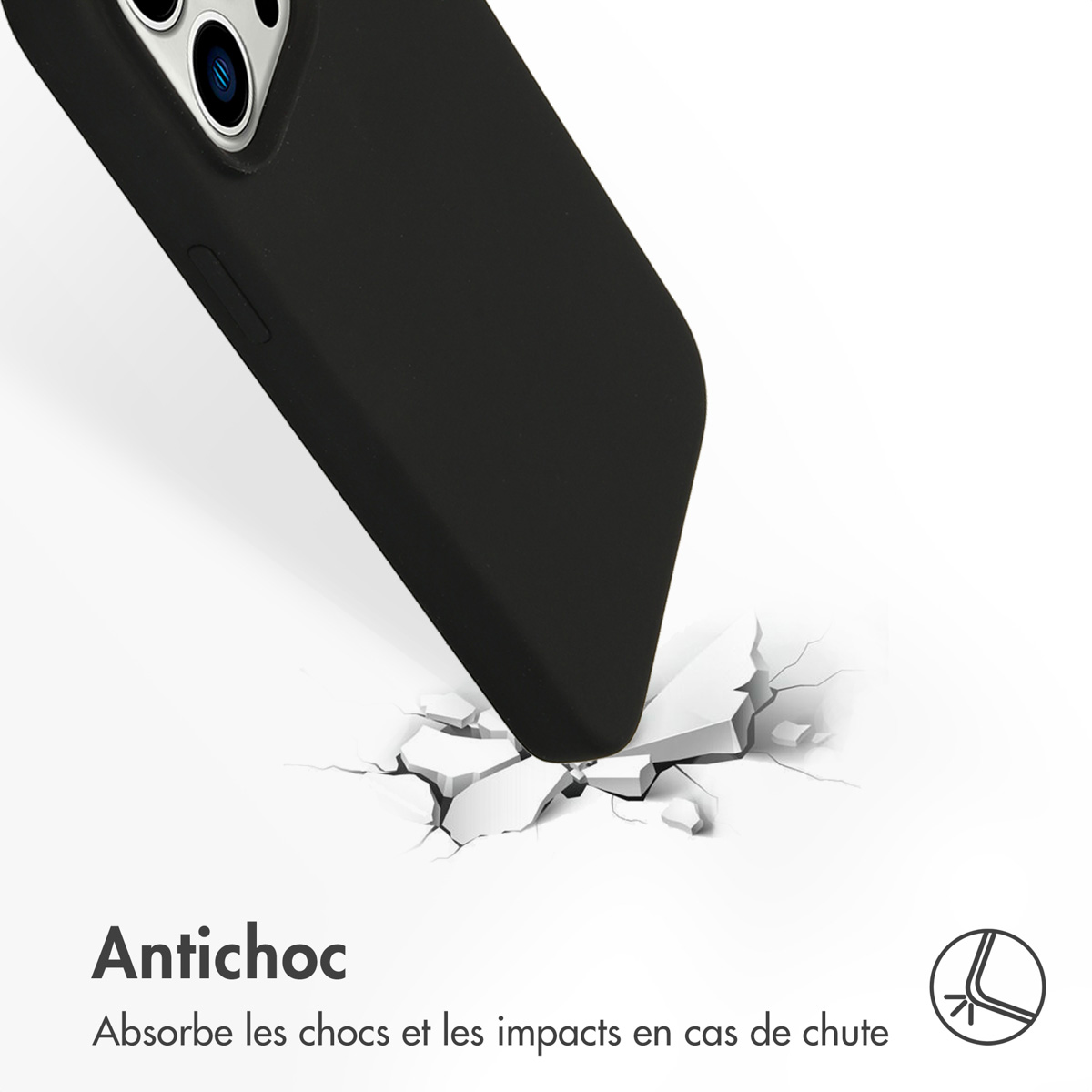 Accezz Liquid Silicone Backcover Apple iPhone 14 Pro Max - Zwart - Afbeelding 5