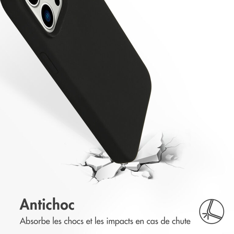 Accezz Liquid Silicone Backcover Apple iPhone 14 Pro Max - Zwart - Afbeelding 5