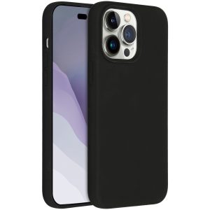 Accezz Liquid Silicone Backcover Apple iPhone 14 Pro Max - Zwart