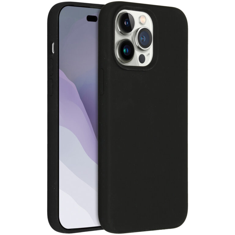 Accezz Liquid Silicone Backcover Apple iPhone 14 Pro Max - Zwart - Afbeelding 4