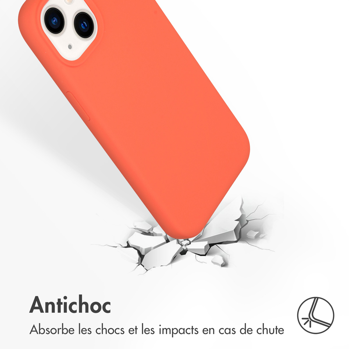 Accezz Liquid Silicone Backcover met MagSafe Apple iPhone 14 / 13 - Nectarine - Afbeelding 6