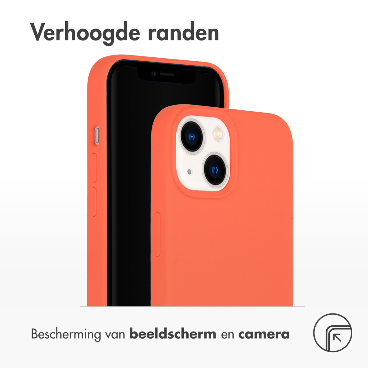 Accezz Liquid Silicone Backcover met MagSafe Apple iPhone 14 / 13 - Nectarine - Afbeelding 2