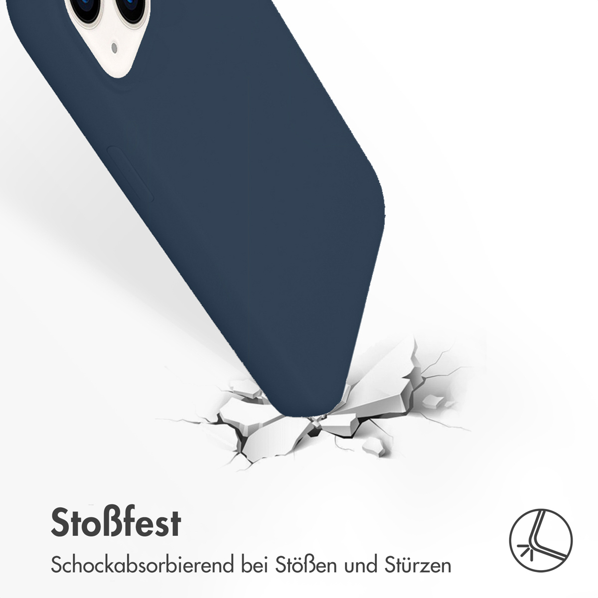 Accezz Liquid Silicone Backcover met MagSafe Apple iPhone 14 / 13 - Donkerblauw - Afbeelding 9