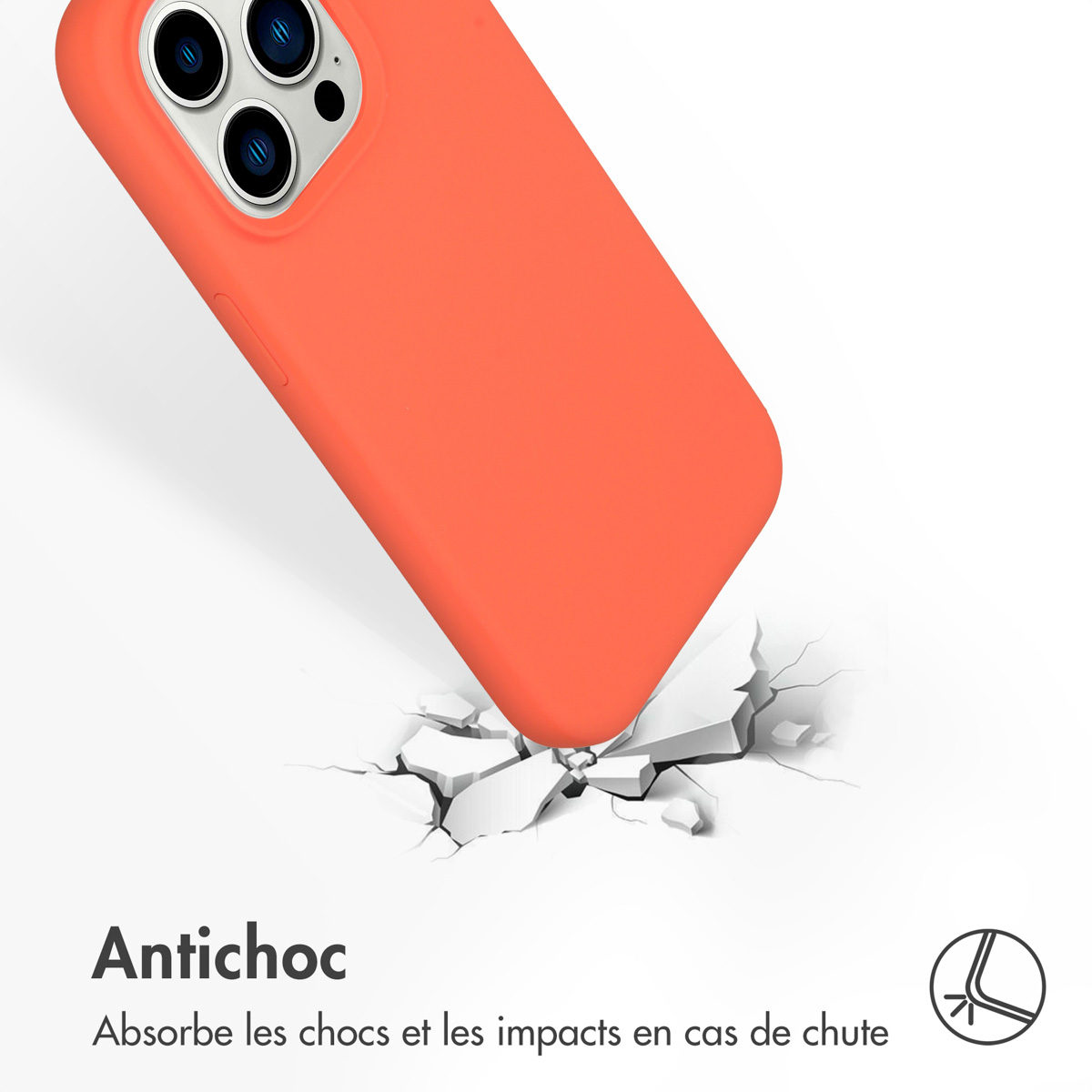 Accezz Liquid Silicone Backcover met MagSafe Apple iPhone 14 Pro - Nectarine - Afbeelding 6