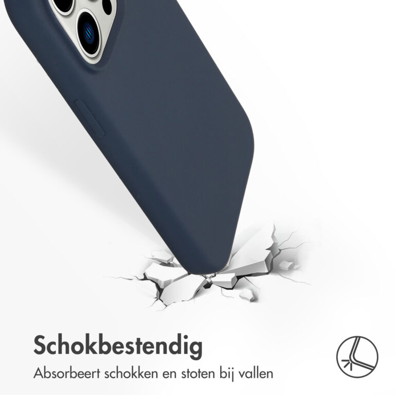 Accezz Liquid Silicone Backcover met MagSafe Apple iPhone 14 Pro - Donkerblauw - Afbeelding 2
