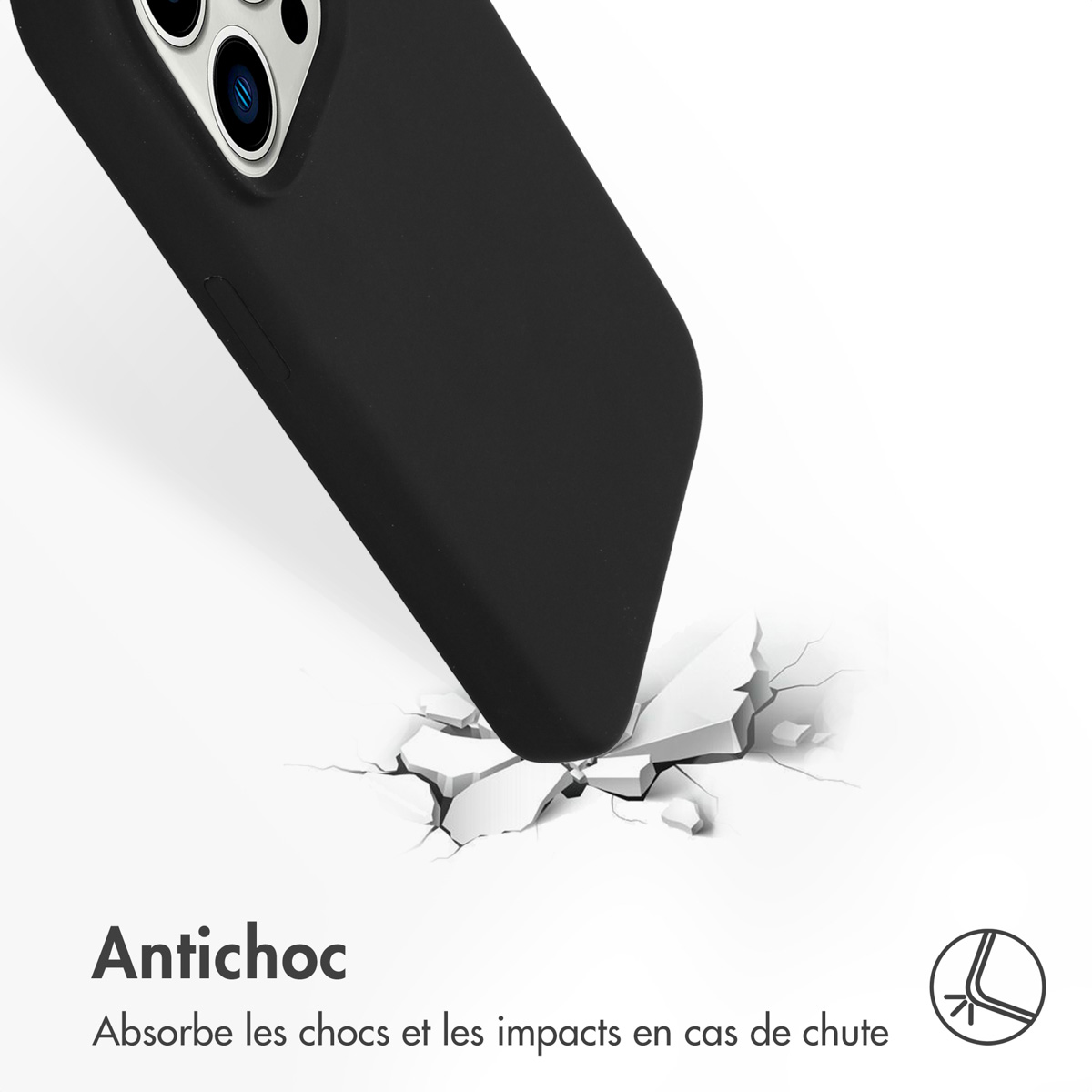 Accezz Liquid Silicone Backcover met MagSafe Apple iPhone 14 Pro - Zwart - Afbeelding 6