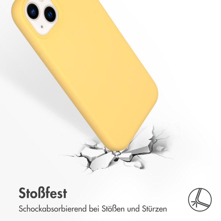 Accezz Liquid Silicone Backcover met MagSafe Apple iPhone 14 Plus - Geel - Afbeelding 9