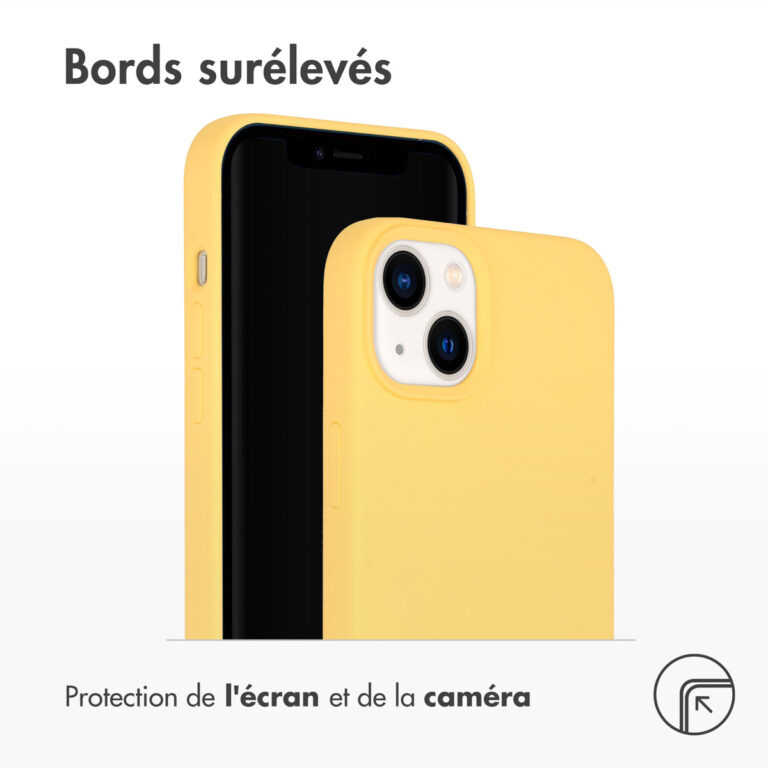 Accezz Liquid Silicone Backcover met MagSafe Apple iPhone 14 Plus - Geel - Afbeelding 5