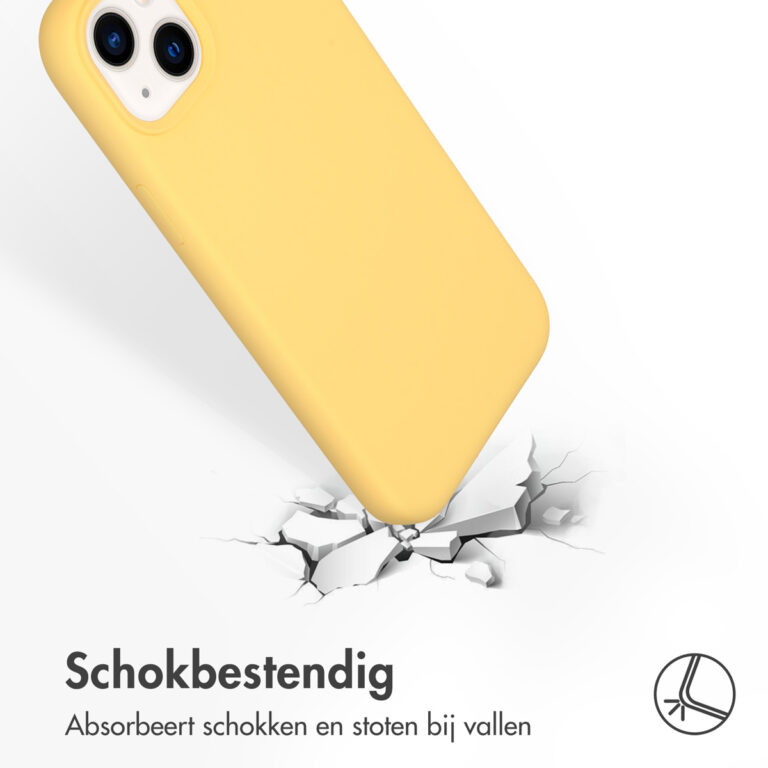 Accezz Liquid Silicone Backcover met MagSafe Apple iPhone 14 Plus - Geel - Afbeelding 3