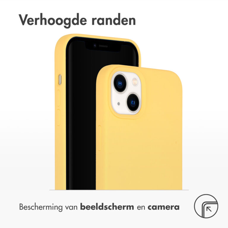 Accezz Liquid Silicone Backcover met MagSafe Apple iPhone 14 Plus - Geel - Afbeelding 2