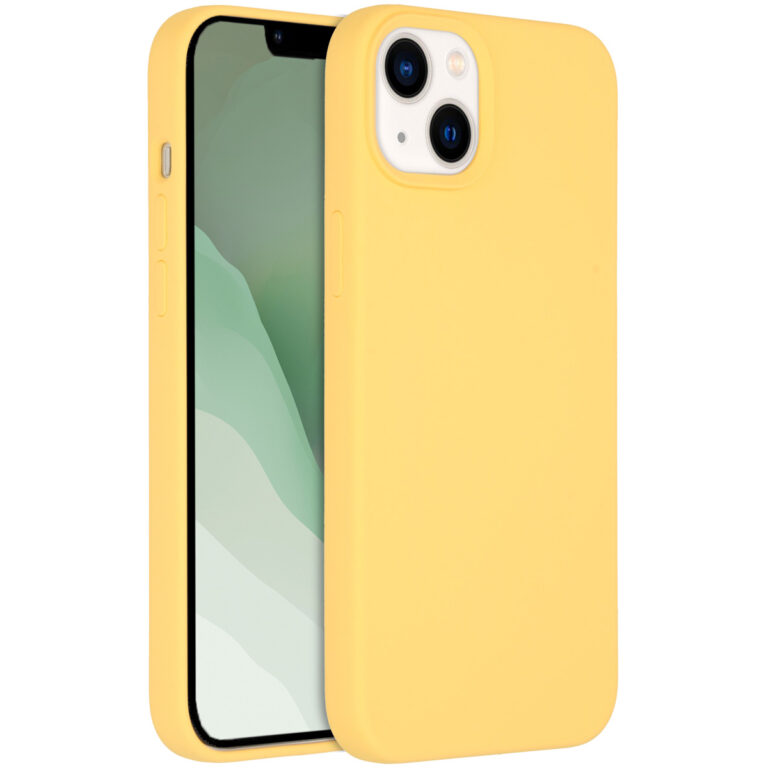 Accezz Liquid Silicone Backcover met MagSafe Apple iPhone 14 Plus - Geel - Afbeelding 4