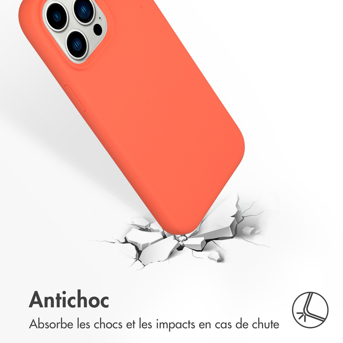 Accezz Liquid Silicone Backcover met MagSafe Apple iPhone 14 Pro Max - Nectarine - Afbeelding 6