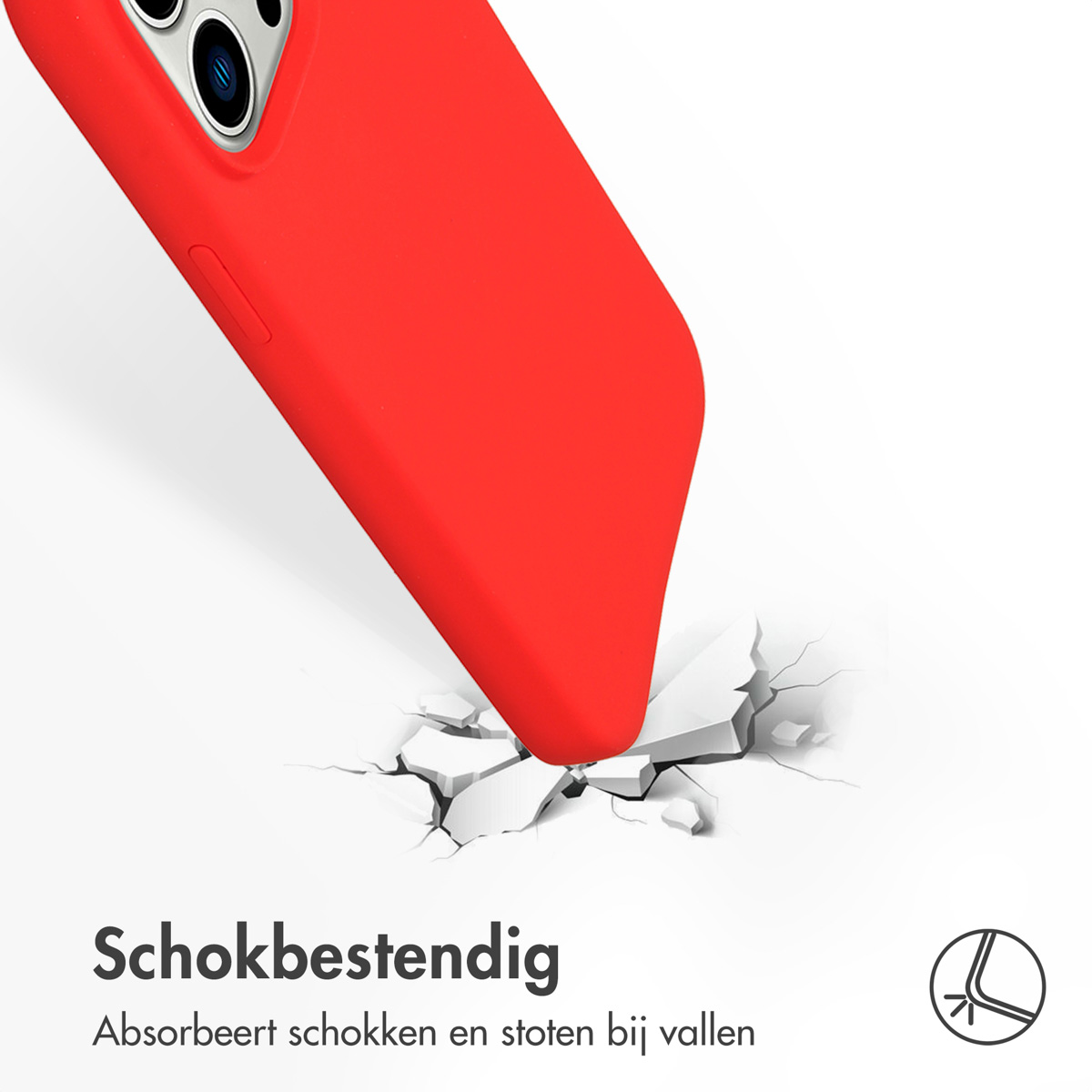 Accezz Liquid Silicone Backcover met MagSafe Apple iPhone 14 Pro Max - Rood - Afbeelding 3