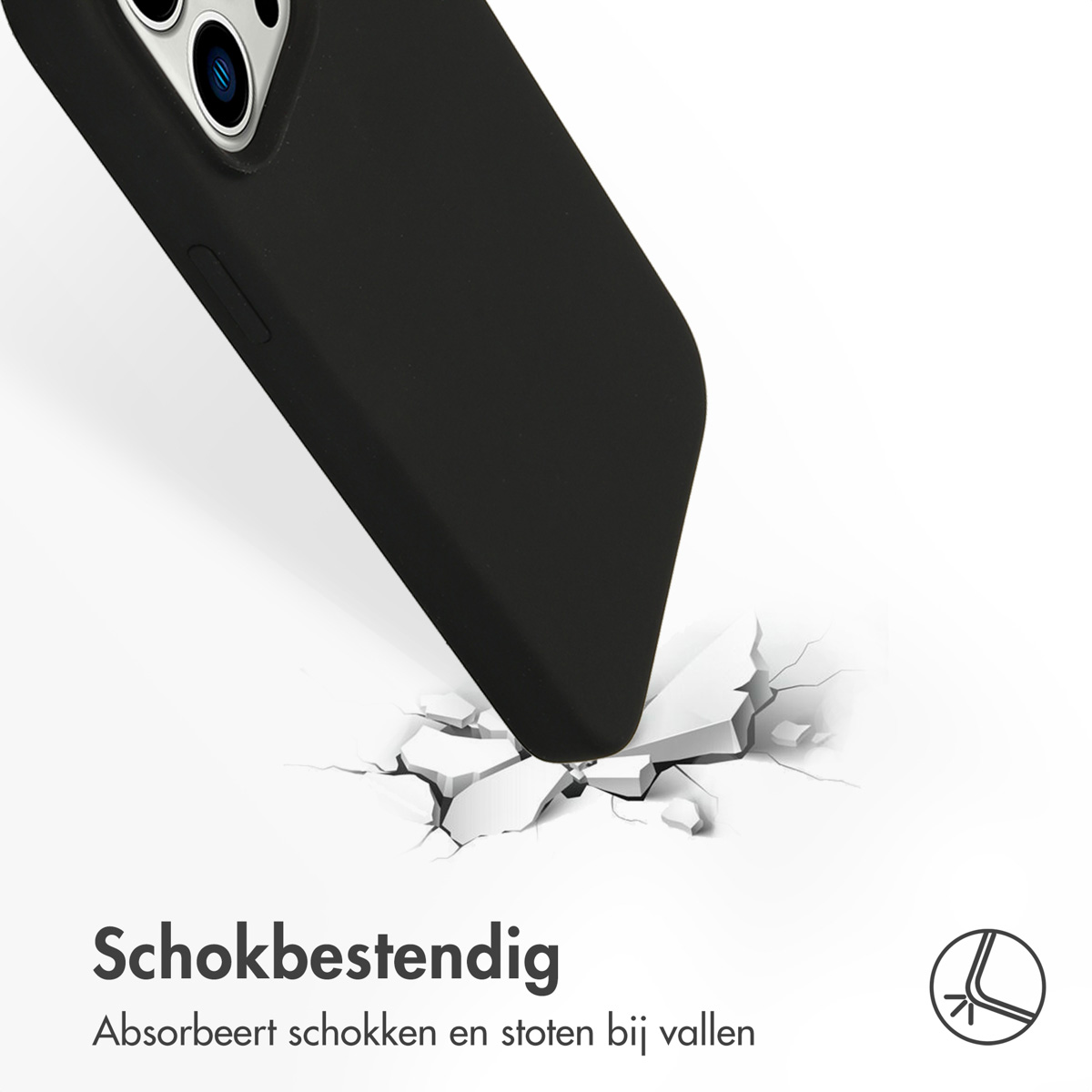 Accezz Liquid Silicone Backcover met MagSafe Apple iPhone 14 Pro Max - Zwart - Afbeelding 3