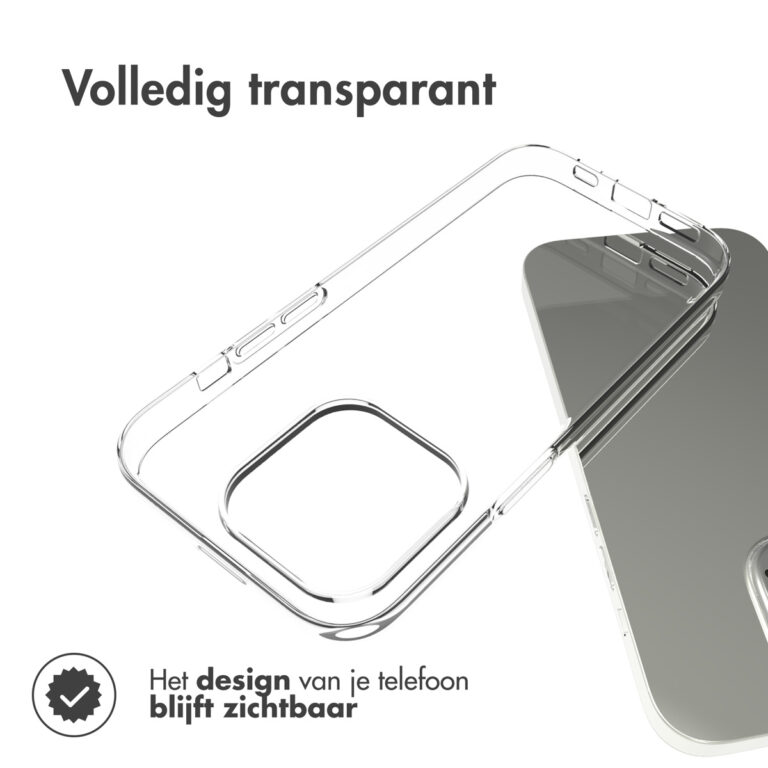 Accezz Clear Backcover Apple iPhone 14 Pro - Transparant - Afbeelding 5
