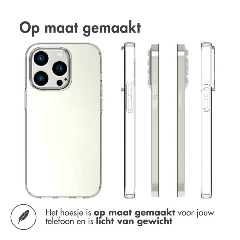 Accezz Clear Backcover Apple iPhone 14 Pro - Transparant - Afbeelding 3