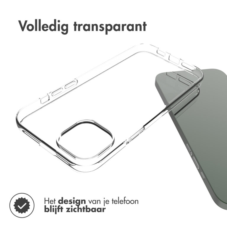 Accezz Clear Backcover Apple iPhone 14 Plus - Transparant - Afbeelding 5