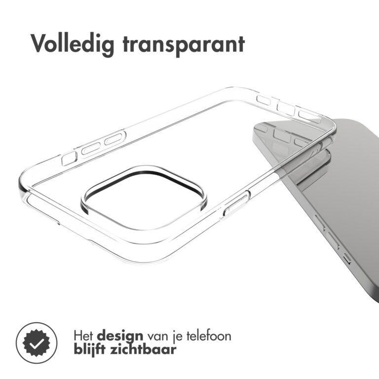 Accezz Clear Backcover Apple iPhone 14 Pro Max - Transparant - Afbeelding 5