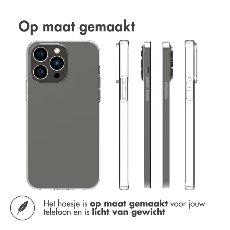 Accezz Clear Backcover Apple iPhone 14 Pro Max - Transparant - Afbeelding 3