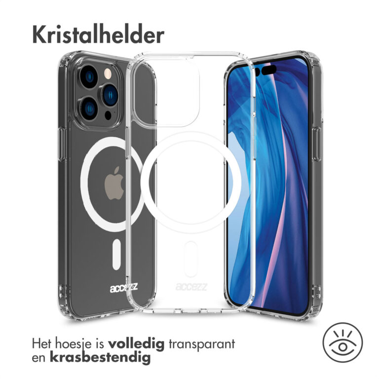 Accezz Clear Backcover met MagSafe Apple iPhone 14 Pro - Transparant - Afbeelding 7