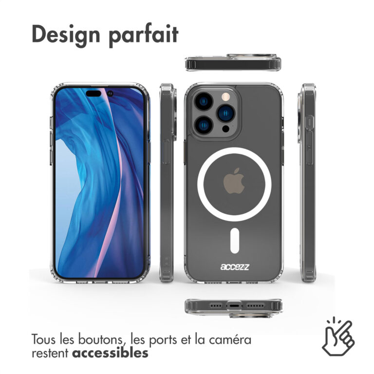 Accezz Clear Backcover met MagSafe Apple iPhone 14 Pro - Transparant - Afbeelding 9