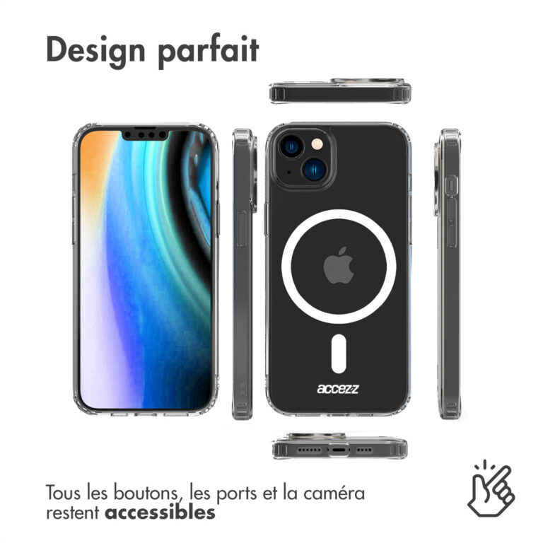Accezz Clear Backcover met MagSafe Apple iPhone 14 Plus - Transparant - Afbeelding 9