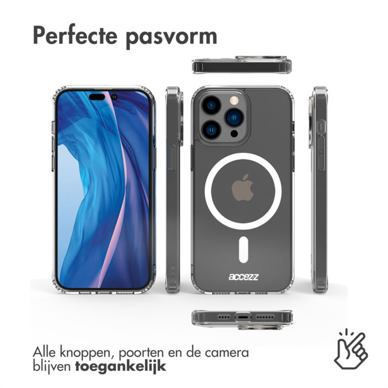 Accezz Clear Backcover met MagSafe Apple iPhone 14 Pro Max - Transparant - Afbeelding 4