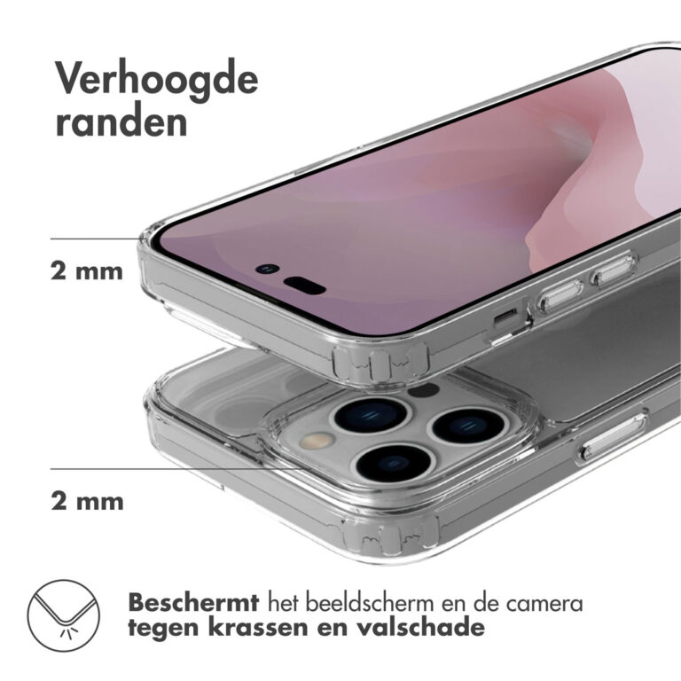 Accezz Xtreme Impact Backcover Apple iPhone 14 Pro - Transparant - Afbeelding 4