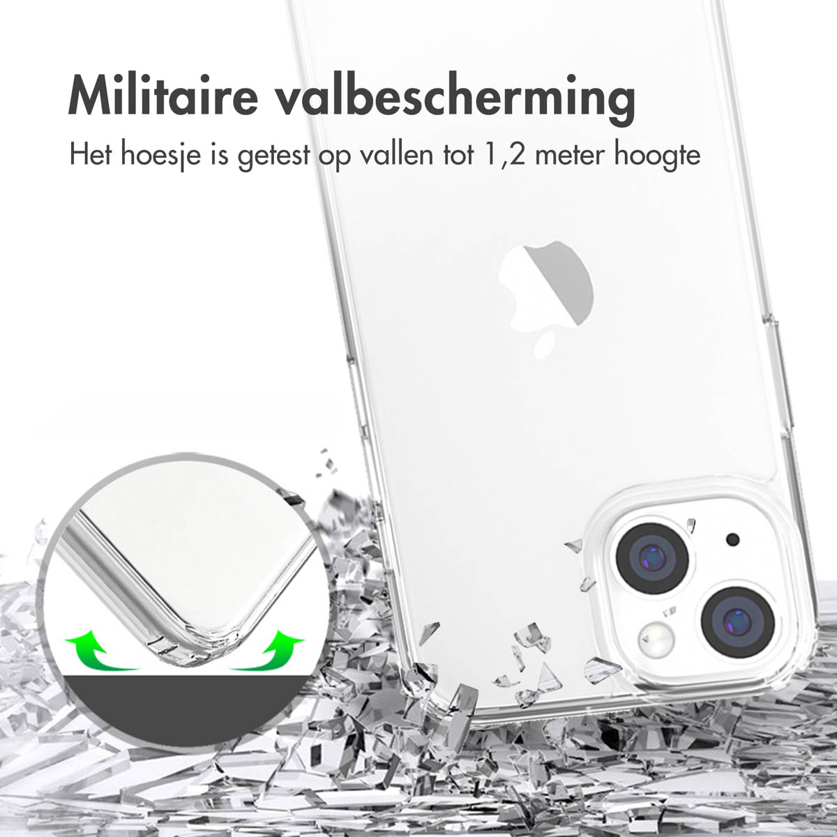 Accezz Xtreme Impact Backcover Apple iPhone 14 Plus - Transparant - Afbeelding 4