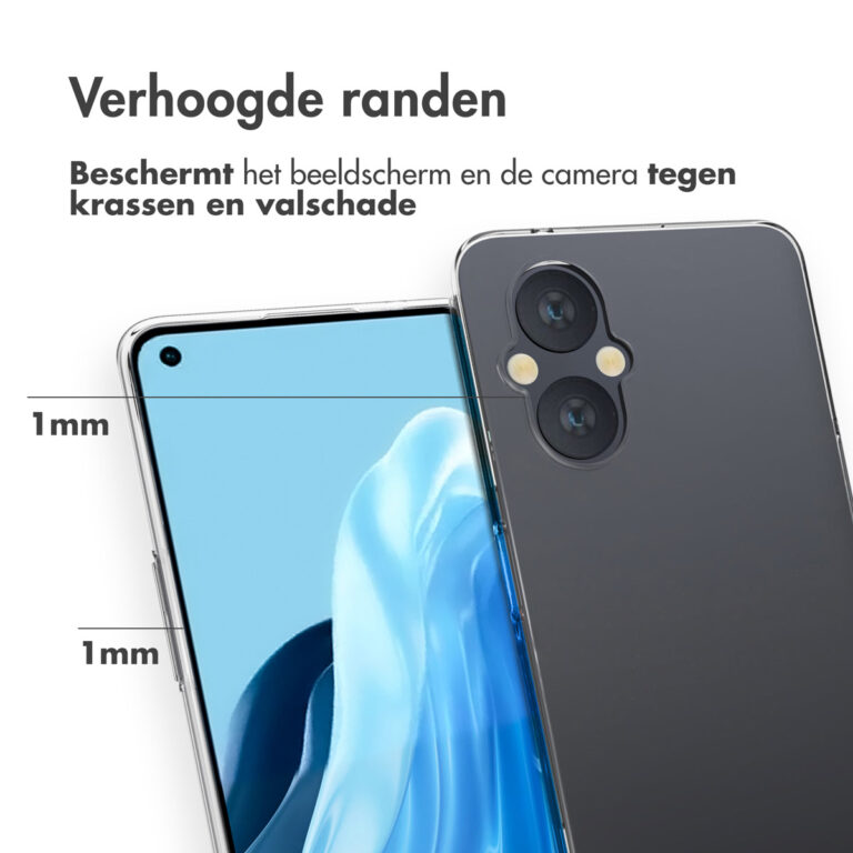 Accezz Clear Backcover Oppo Reno8 Lite - Transparant - Afbeelding 3
