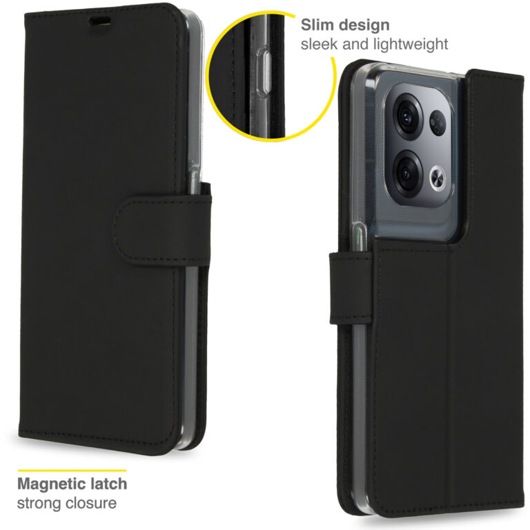 Accezz Wallet Softcase Bookcase Oppo Reno 8 Pro 5G - Zwart - Afbeelding 2