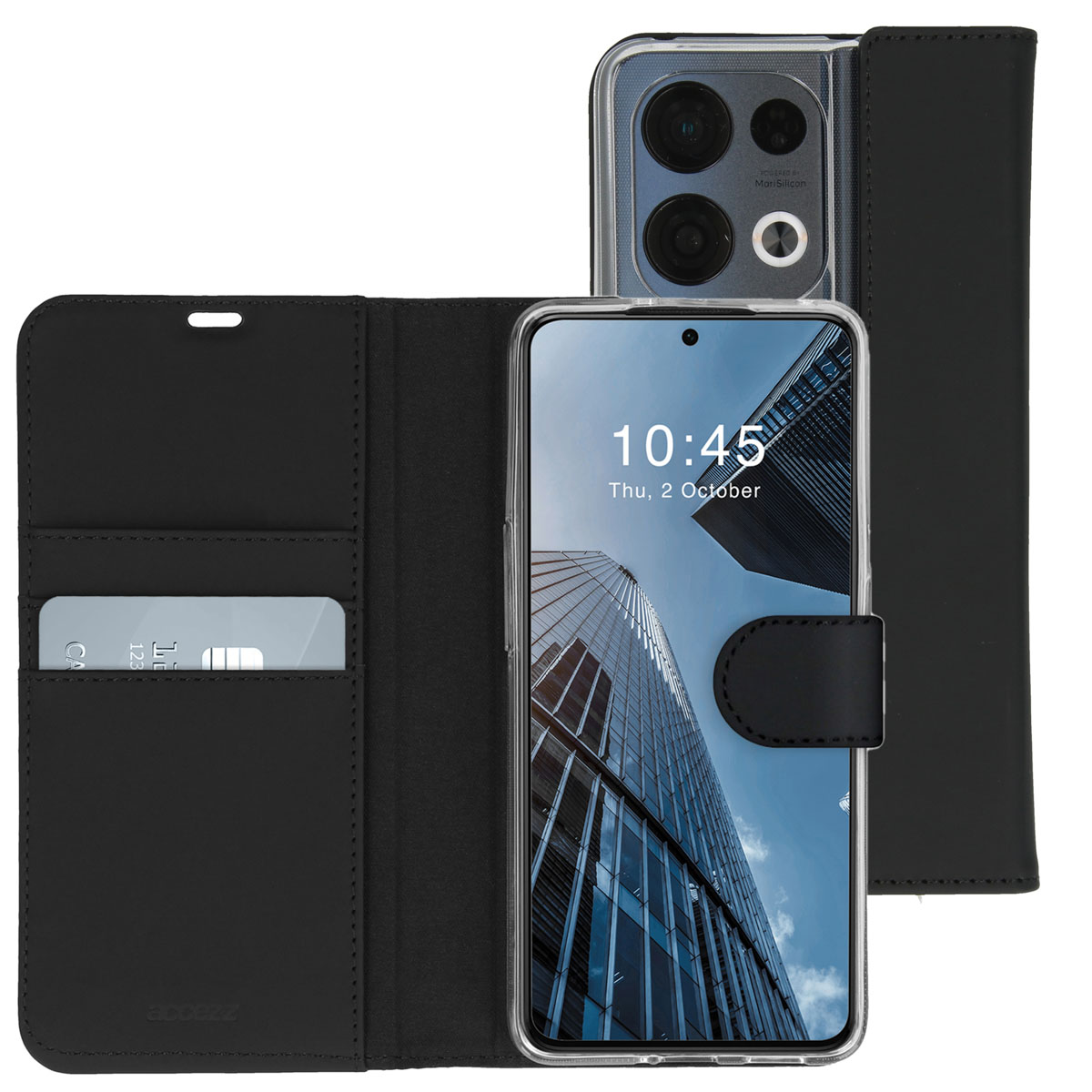 Accezz Wallet Softcase Bookcase Oppo Reno 8 Pro 5G – Zwart