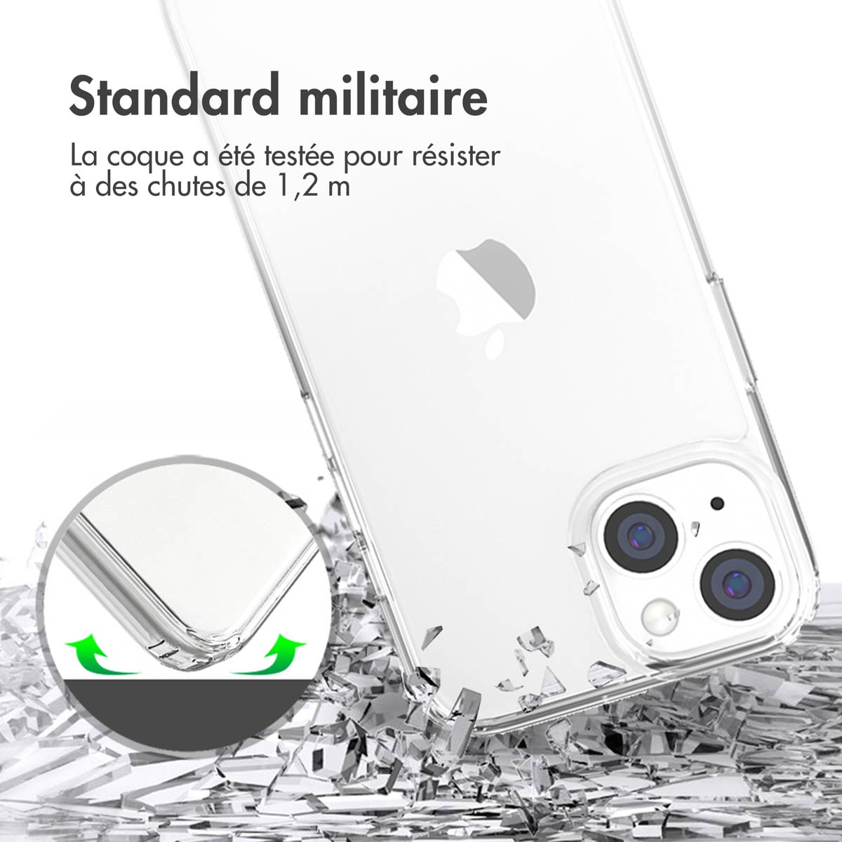 Accezz Xtreme Impact Backcover Apple iPhone 13 - Transparant - Afbeelding 4