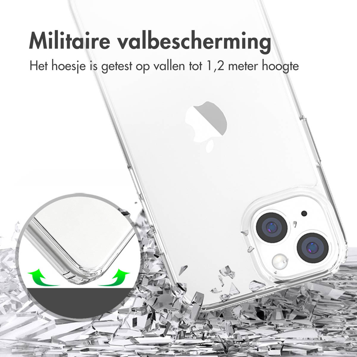 Accezz Xtreme Impact Backcover Apple iPhone 13 - Transparant - Afbeelding 5