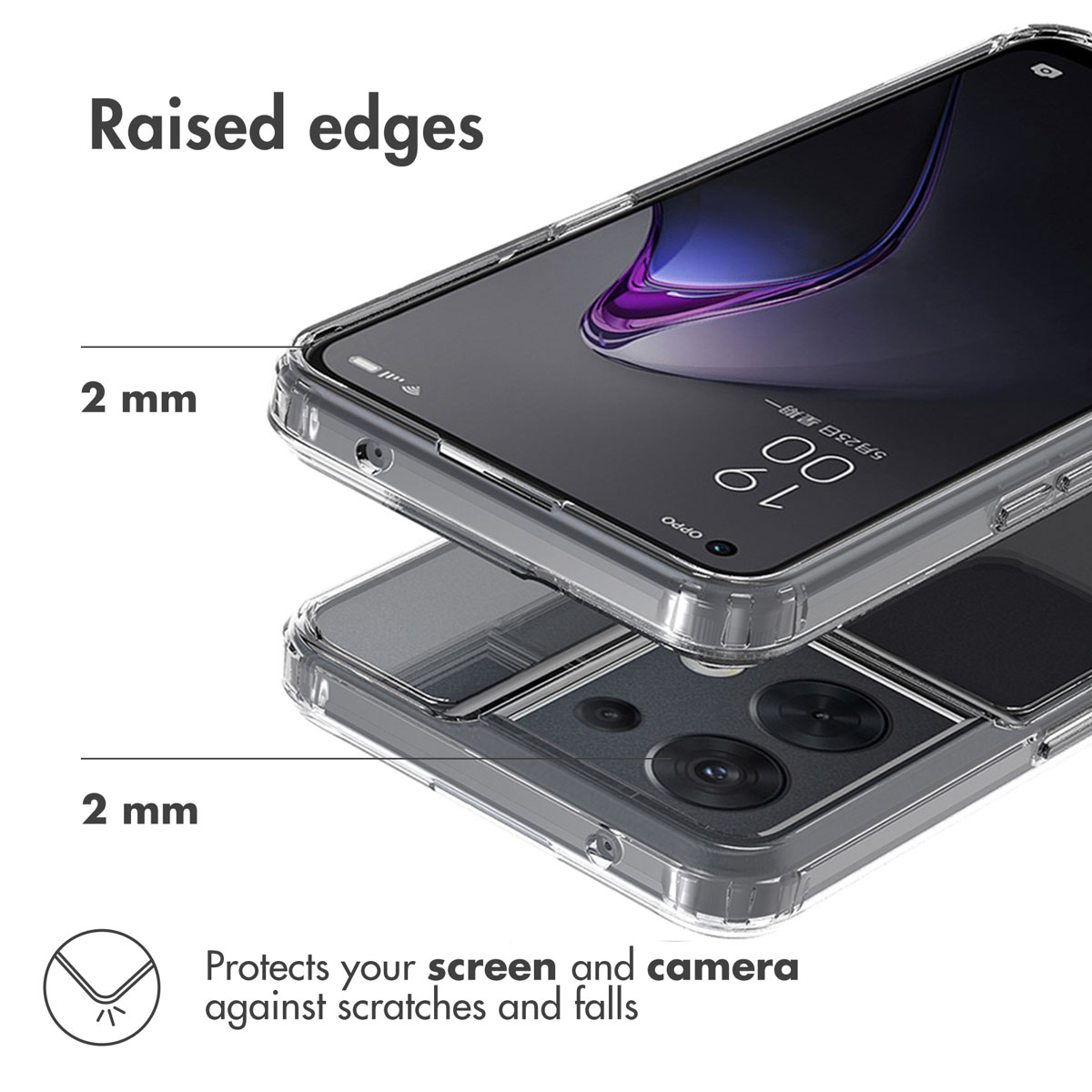 Accezz Xtreme Impact Backcover Oppo Reno 8 5G - Transparant - Afbeelding 9