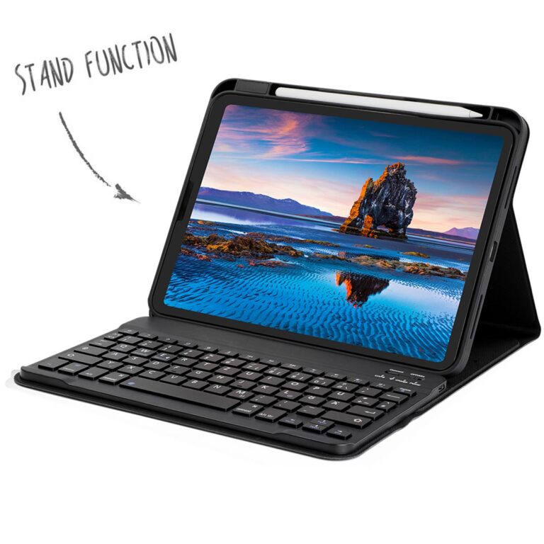 Accezz QWERTZ Bluetooth Keyboard Bookcase Apple iPad 11 (2025) 11 inch / iPad 10 (2022) 10.9 inch - Zwart - Afbeelding 9