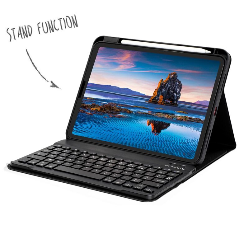 Accezz AZERTY Bluetooth Keyboard Bookcase Apple iPad 11 (2025) 11 inch / iPad 10 (2022) 10.9 inch - Zwart - Afbeelding 9