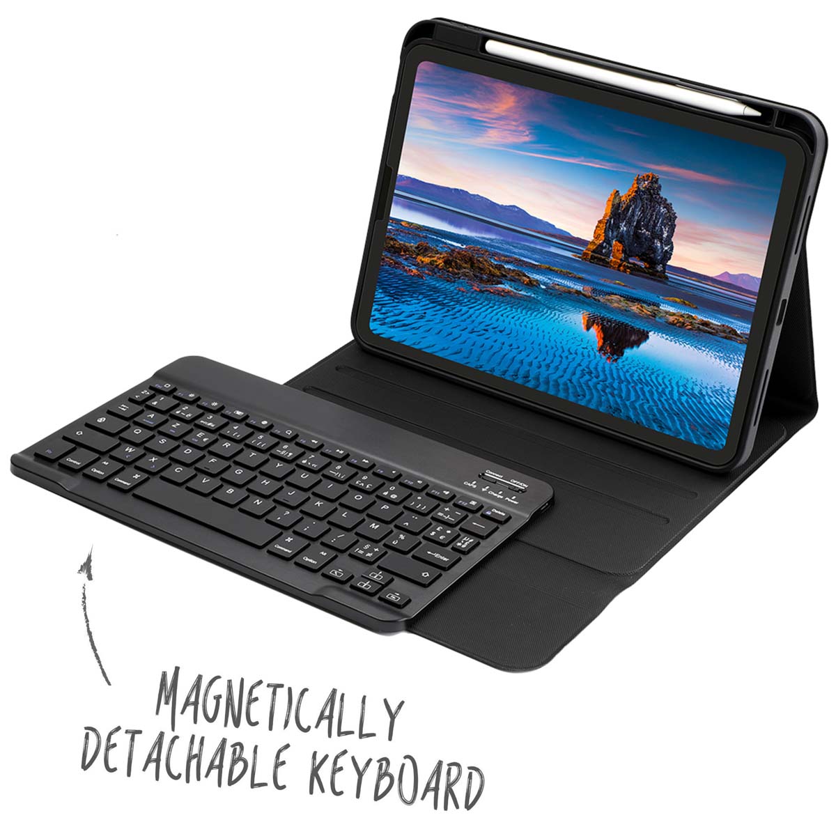Accezz AZERTY Bluetooth Keyboard Bookcase Apple iPad 11 (2025) 11 inch A16 / iPad 10 (2022) 10.9 inch - Zwart - Afbeelding 6