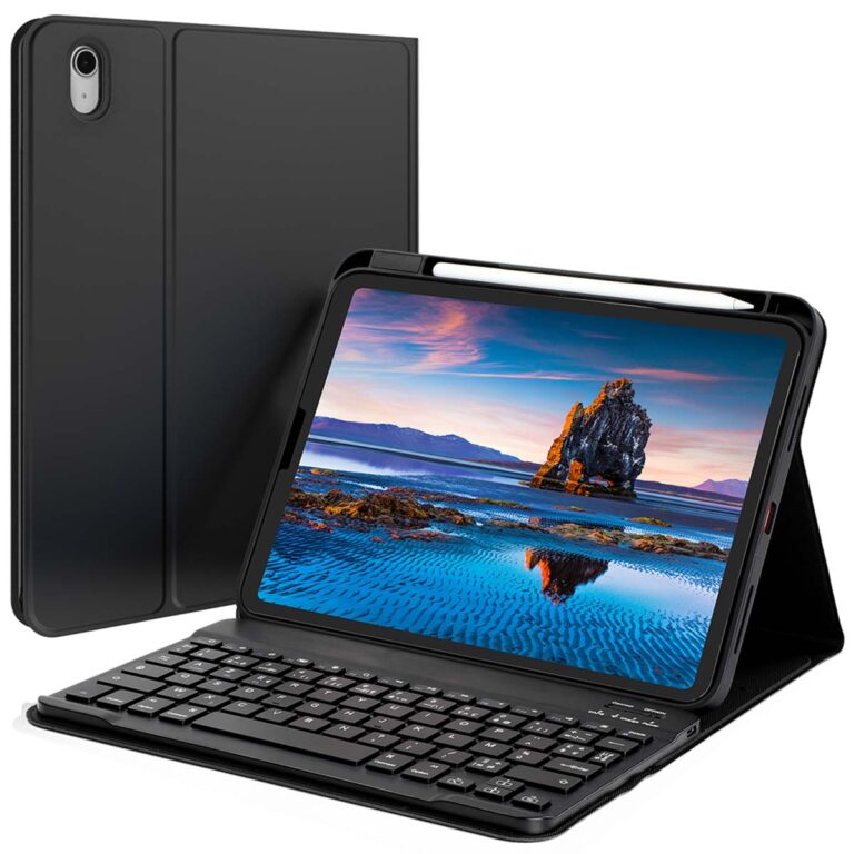 Accezz AZERTY Bluetooth Keyboard Bookcase Apple iPad 11 (2025) 11 inch / iPad 10 (2022) 10.9 inch - Zwart - Afbeelding 10