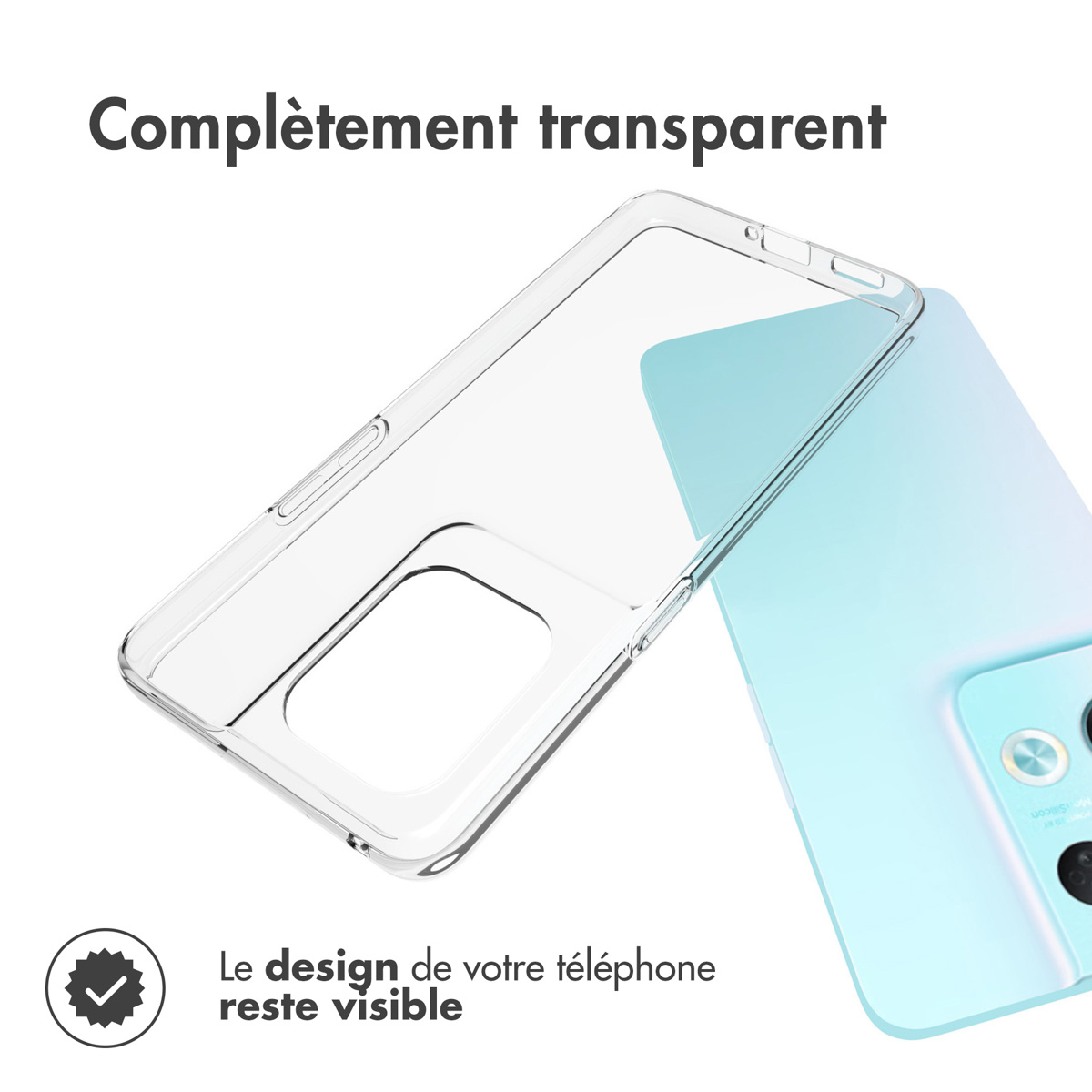 Accezz Clear Backcover Oppo Reno 8 Pro 5G - Transparant - Afbeelding 5
