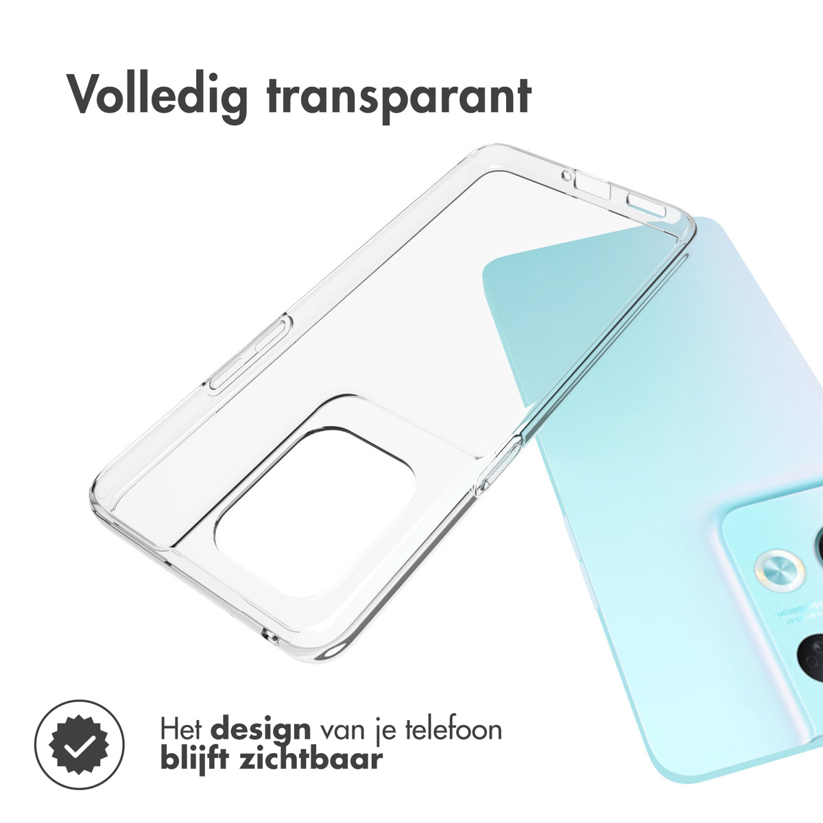 Accezz Clear Backcover Oppo Reno 8 Pro 5G - Transparant - Afbeelding 6