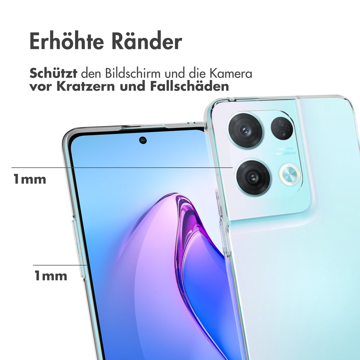 Accezz Clear Backcover Oppo Reno 8 Pro 5G - Transparant - Afbeelding 7