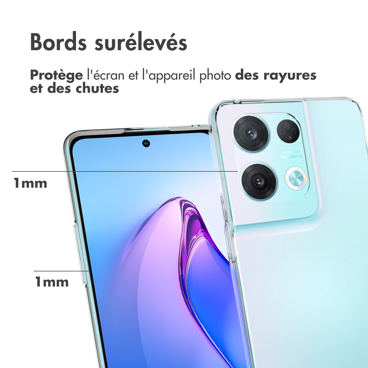 Accezz Clear Backcover Oppo Reno 8 Pro 5G - Transparant - Afbeelding 8